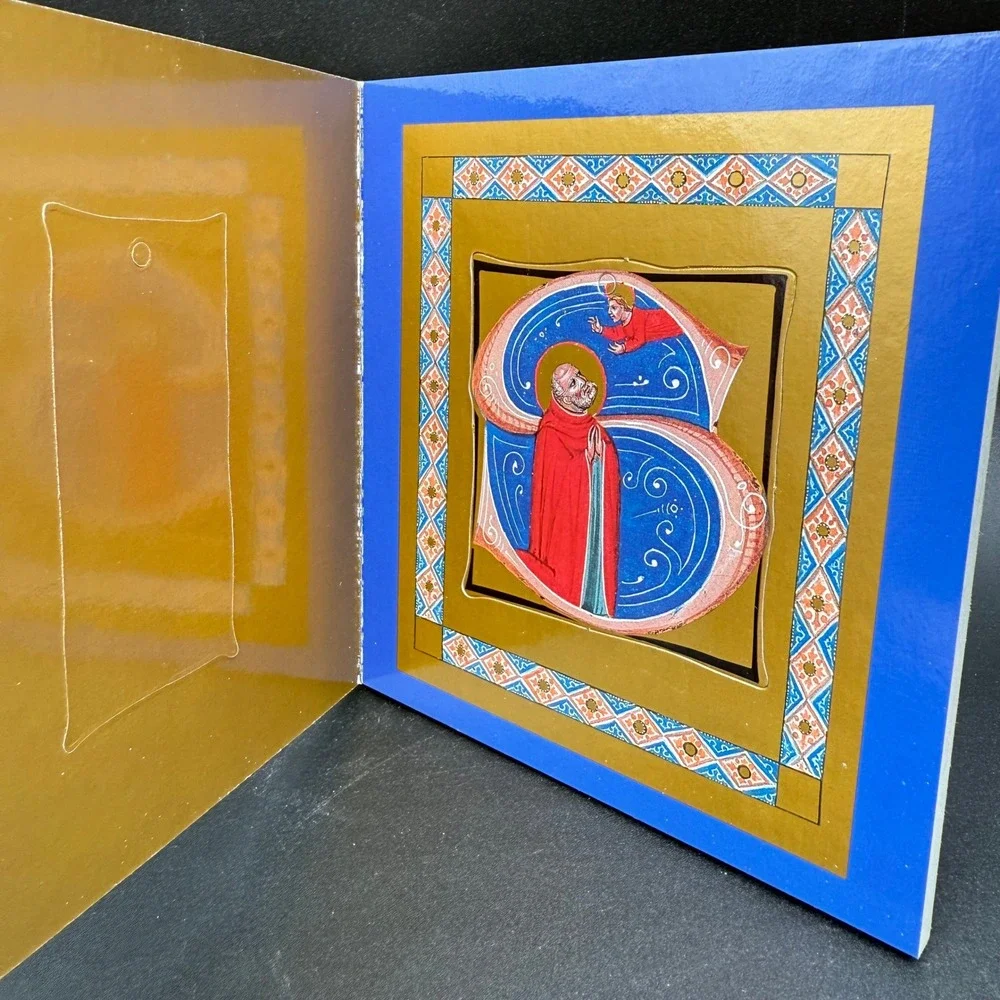 Illuminated Letters of Christmas Ornament Book Nativity Gothic Calligraphy Set‎